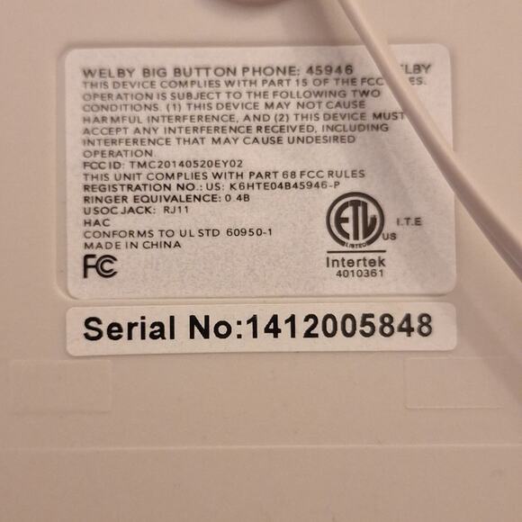 Big Button Phone for Wall or Desk with Speaker and Memory. Made For Seniors - Picture 6 of 6